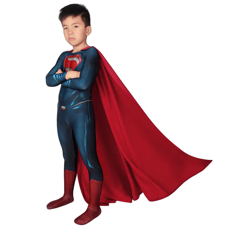 Superman Kids Bodysuit 3D Print Halloween Costume