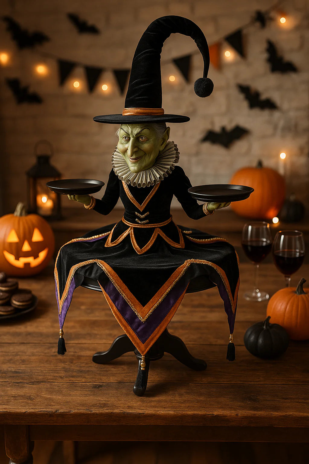Halloween Witch Tiered Tray Table