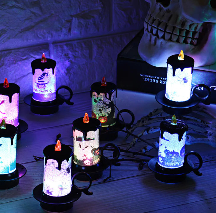 Halloween Candle Décor – Multicolor Electronic Candle Lights