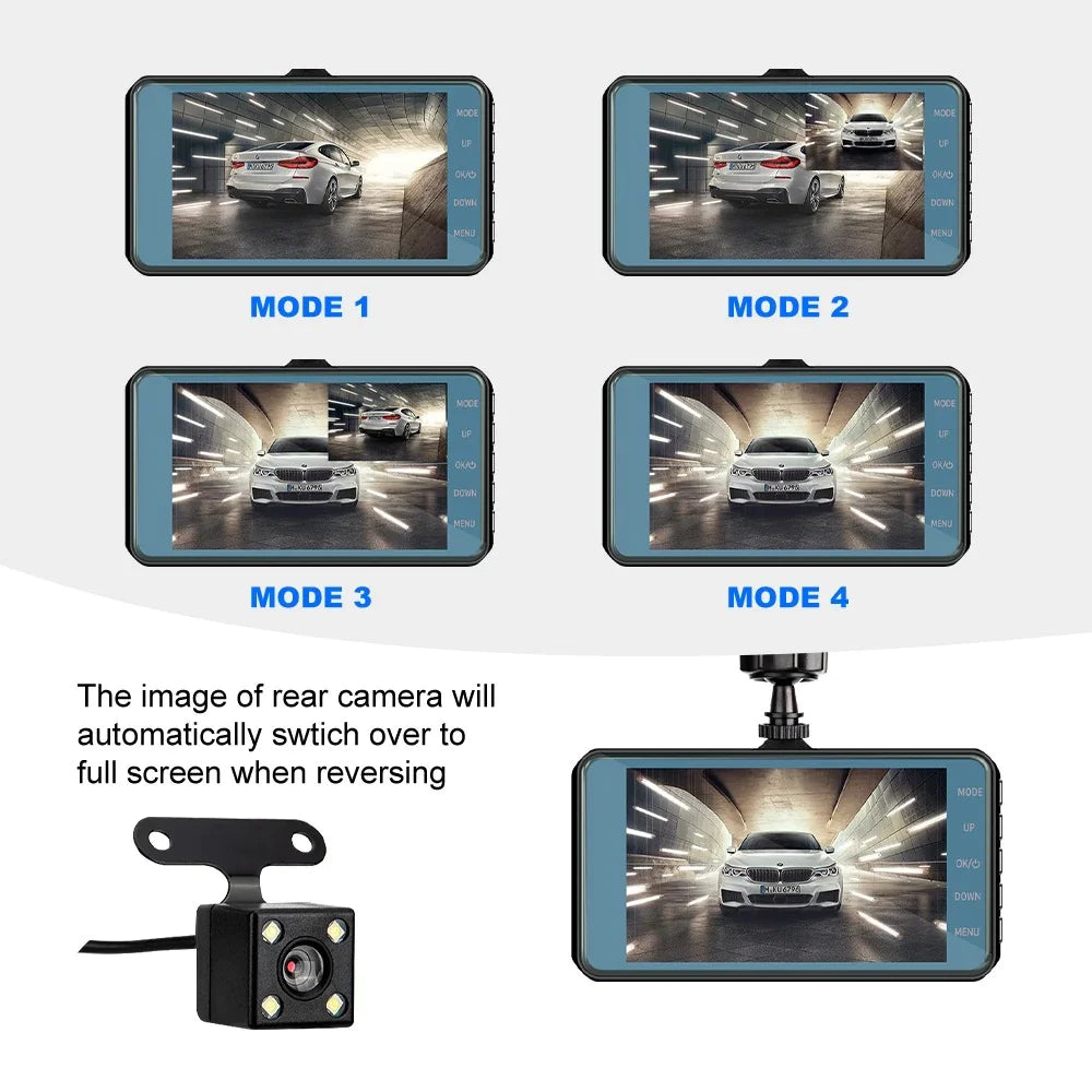 Full HD 1080P Dual Dash Cam with Night Vision