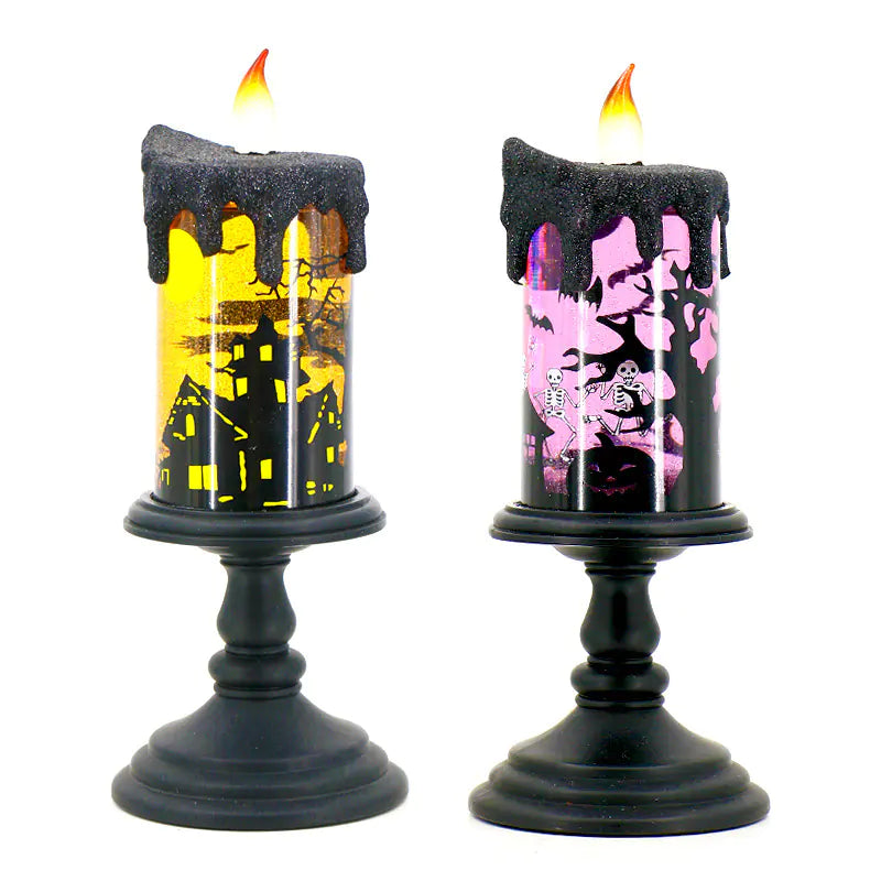 Halloween Skull Candle Lantern – Creepy LED Glow