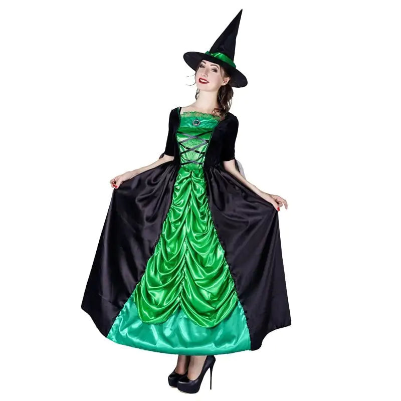 Women's Green Witch Dress for Halloween