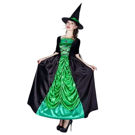 Women's Green Witch Dress for Halloween