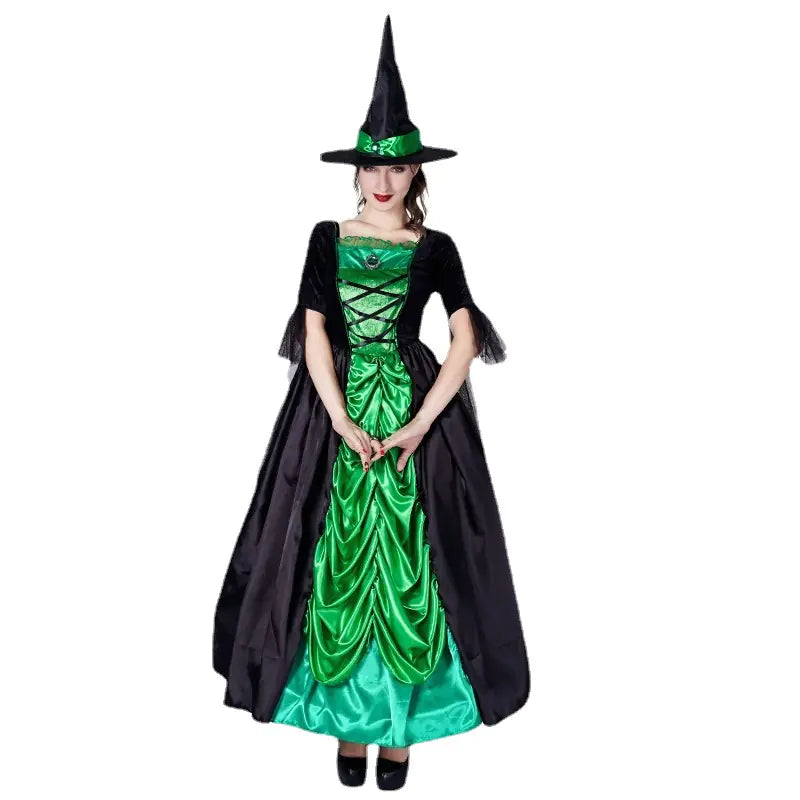 Women's Green Witch Dress for Halloween