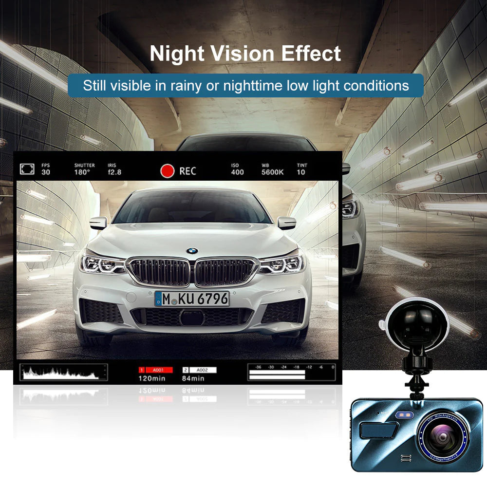 Full HD 1080P Dual Dash Cam with Night Vision