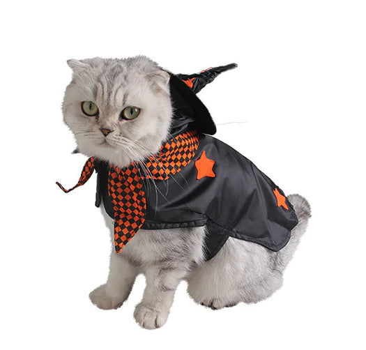 Halloween Witch Pet Costume with Cloak and Hat