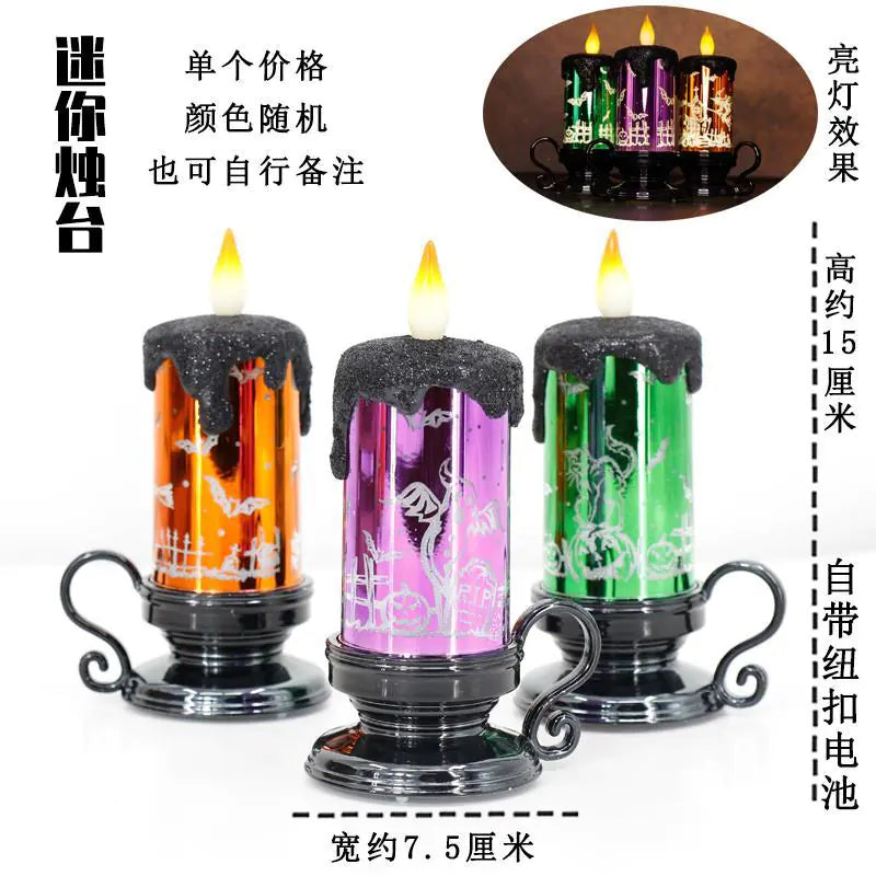 Halloween Skull Candle Lantern – Creepy LED Glow