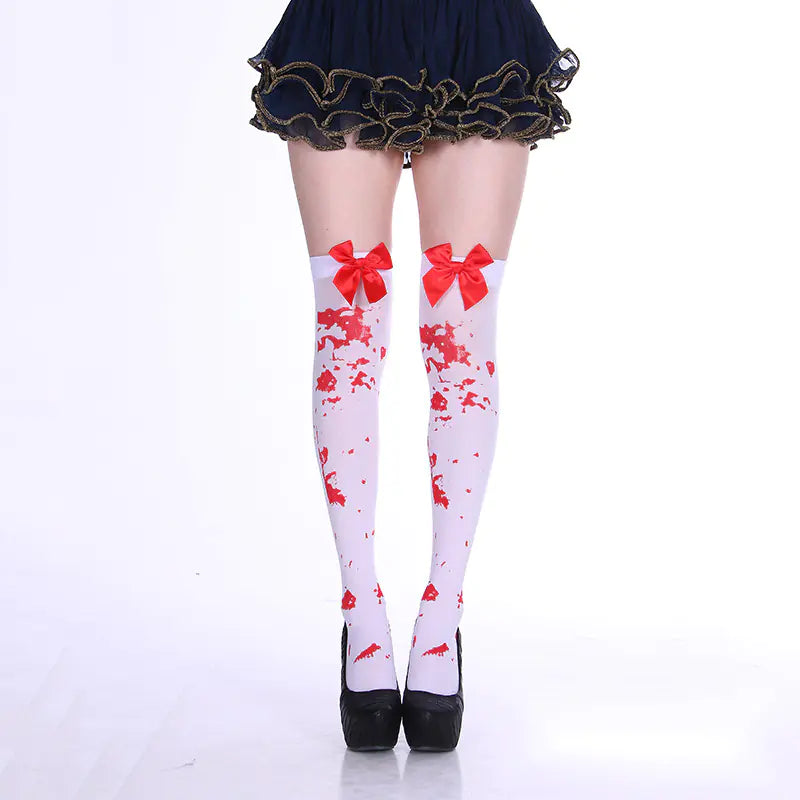 Candy Color Bowknot Stockings for Halloween Costume
