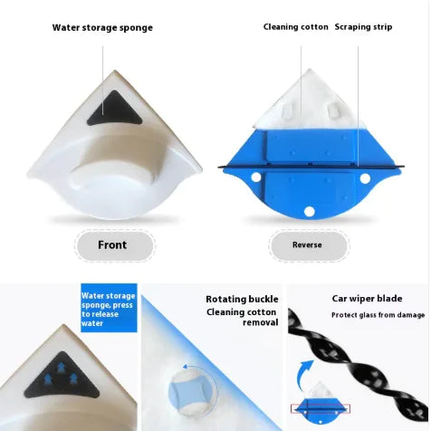 Magnetic Glass Cleaner – Double-Sided Window Wiper