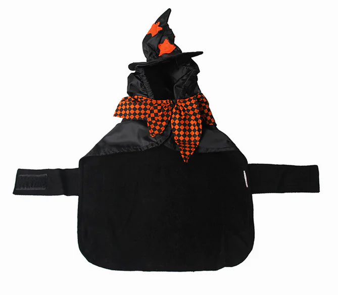 Halloween Witch Pet Costume with Cloak and Hat