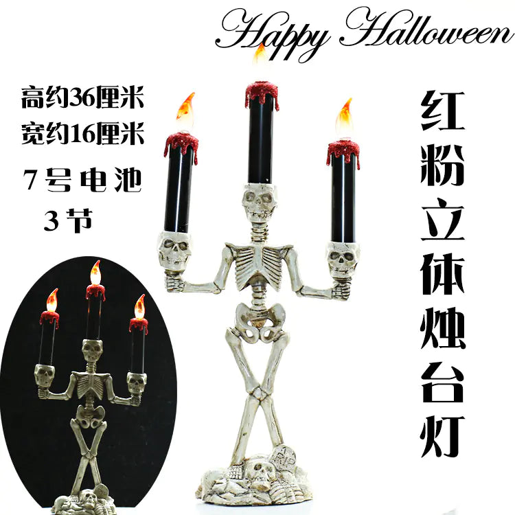 Halloween Skull Candle Lantern – Creepy LED Glow