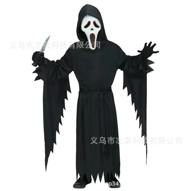 Halloween New Scream Reaper Costume with Mask for Kids