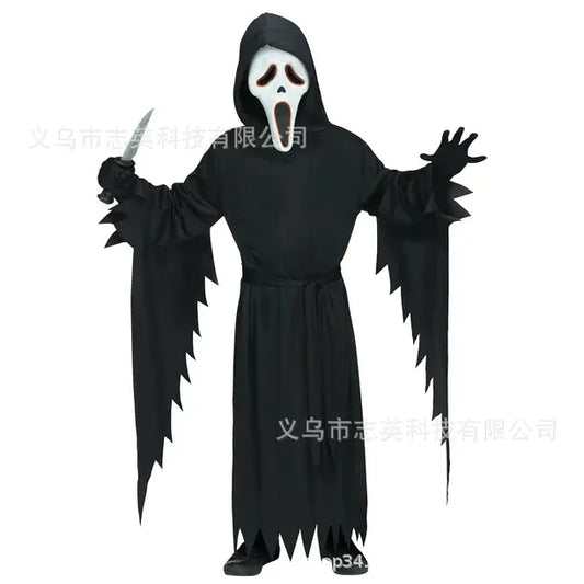 Halloween New Scream Reaper Costume with Mask for Kids