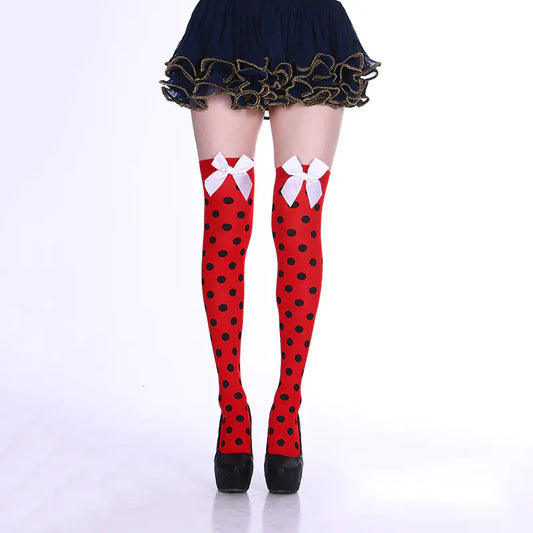 Candy Color Bowknot Stockings for Halloween Costume