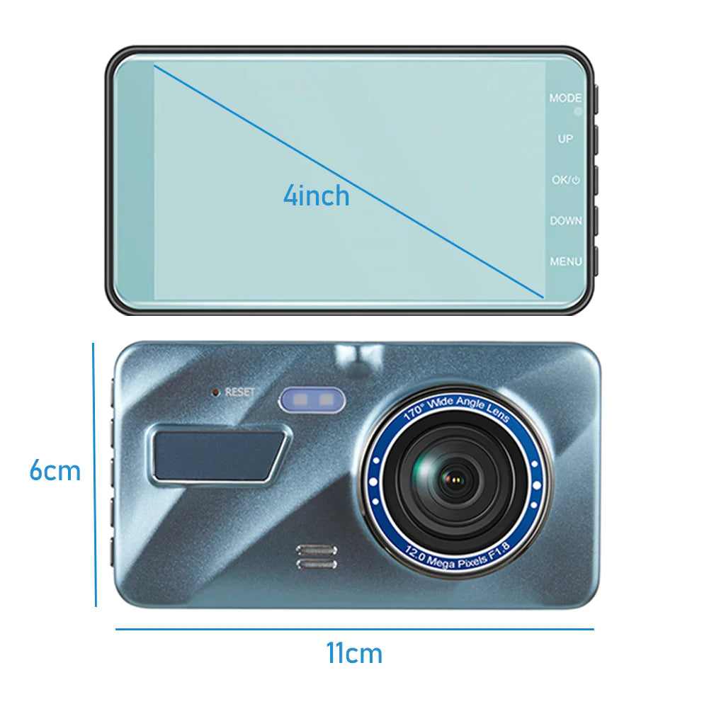 Full HD 1080P Dual Dash Cam with Night Vision