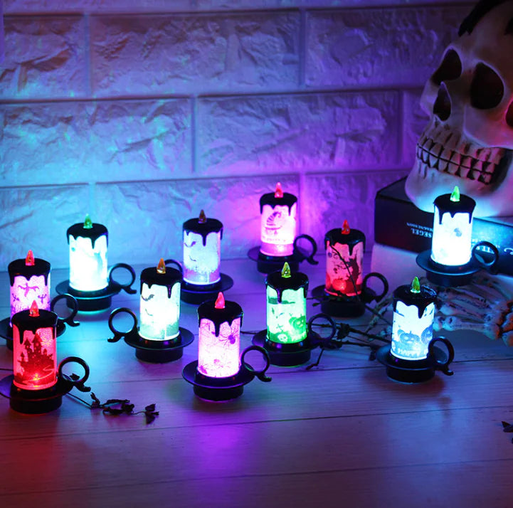 Halloween Candle Décor – Multicolor Electronic Candle Lights