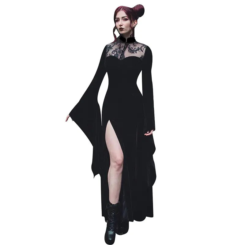 Day of the Dead Witch Cosplay Dress with Lace Details