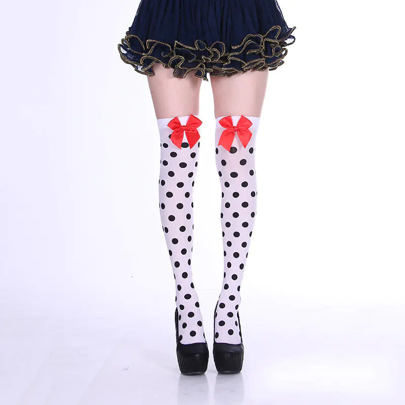 Candy Color Bowknot Stockings for Halloween Costume