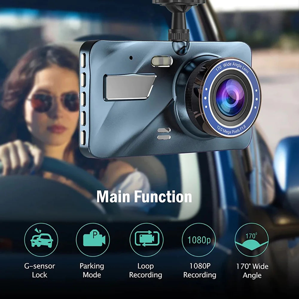 Full HD 1080P Dual Dash Cam with Night Vision
