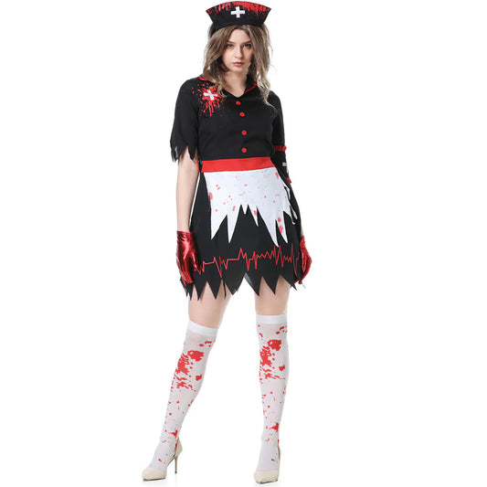 Bloodstained Female Nurse Costume for Halloween