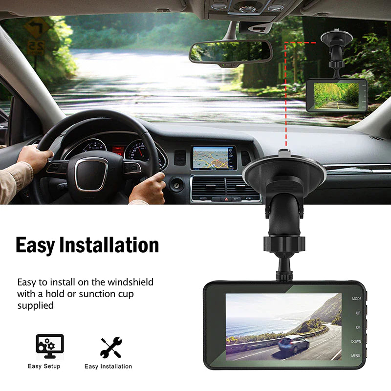 Full HD 1080P Dual Dash Cam with Night Vision