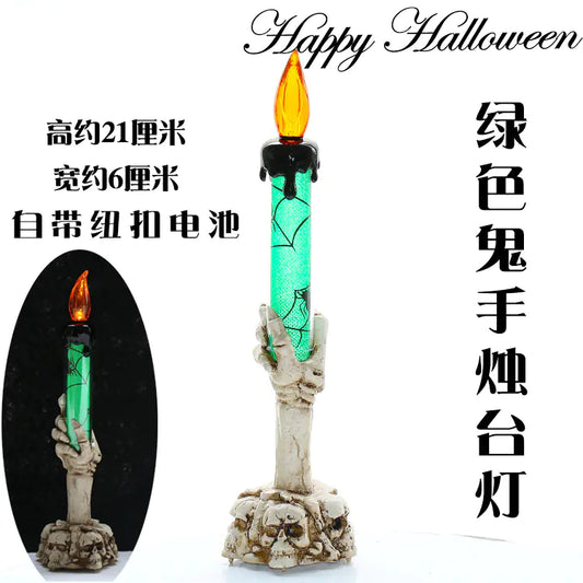 Halloween Skull Candle Lantern – Creepy LED Glow