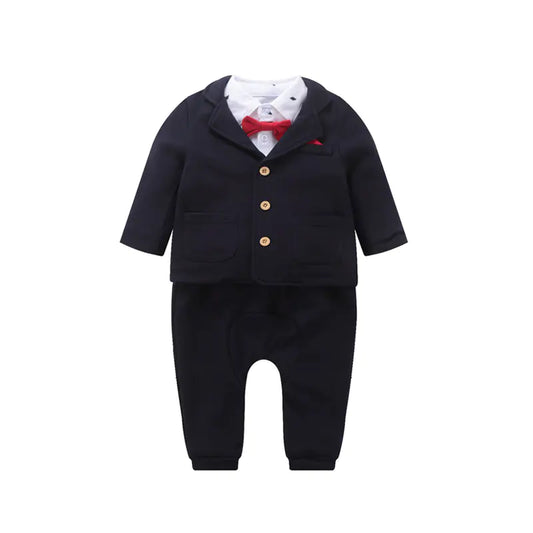 Gentleman Cotton Romper for Newborns and Infants