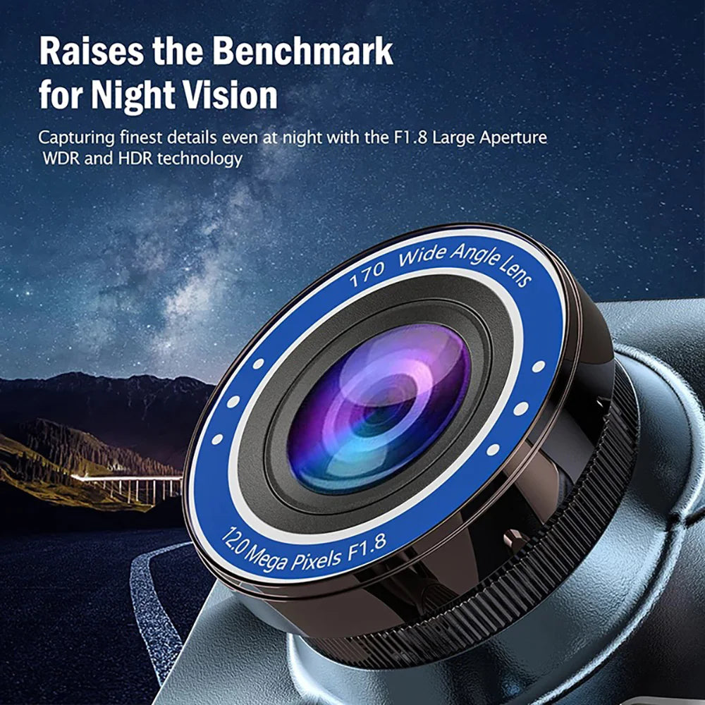 Full HD 1080P Dual Dash Cam with Night Vision
