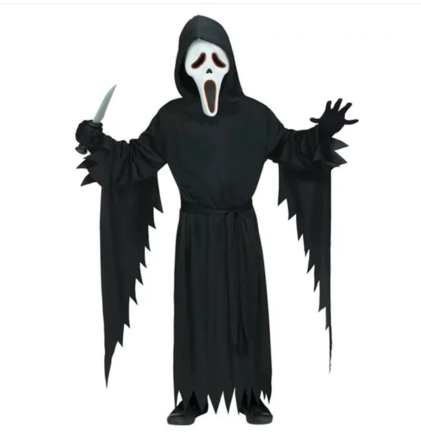 Halloween New Scream Reaper Costume with Mask for Kids