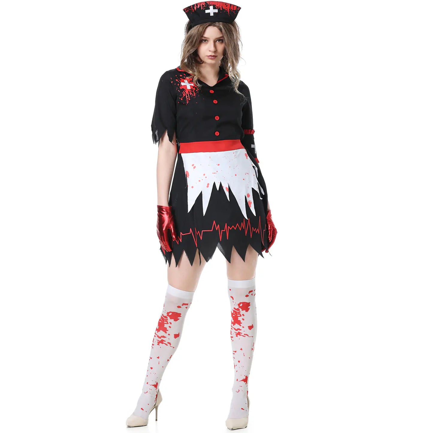 Bloodstained Female Nurse Costume for Halloween